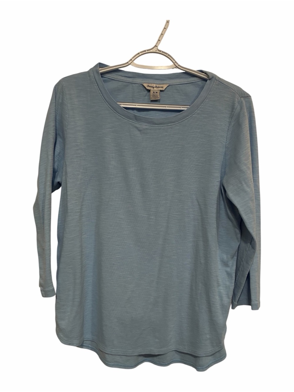 Tommy Bahama Light Blue Women's 3/4 Sleeve Crewneck Top